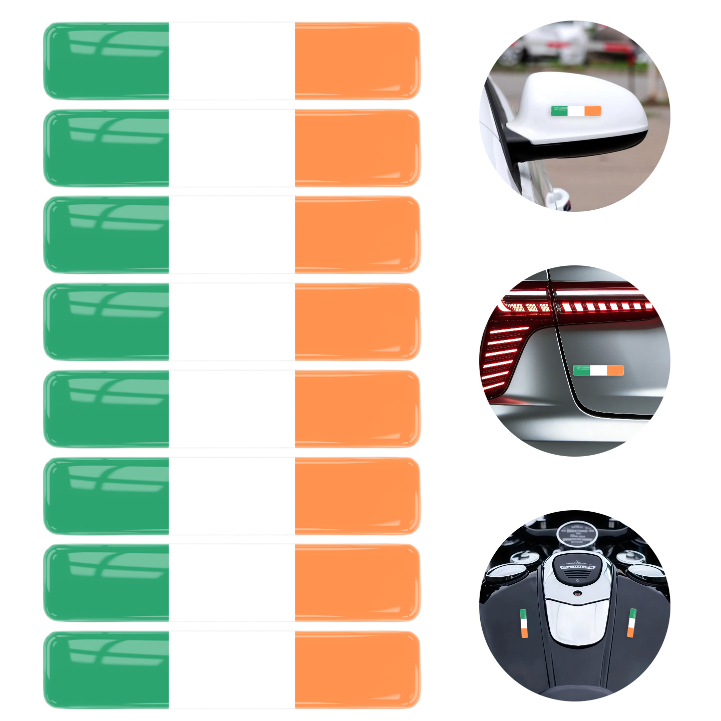Car Accessories Ireland - Adesivos de gel epóxi 3D para