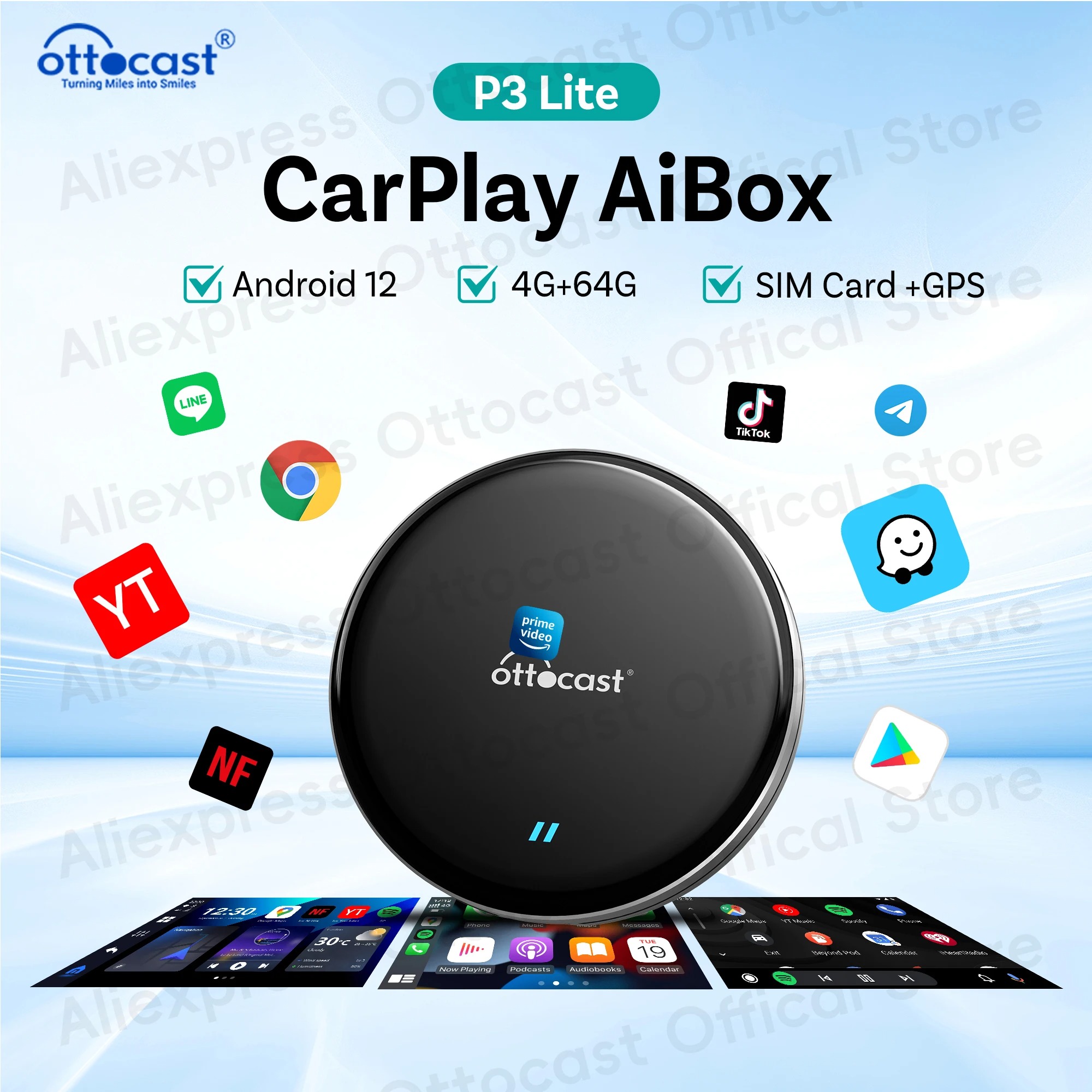 Otocast novo p3 lite ottoaibox - Car Accessories Youtube avaliação e preço