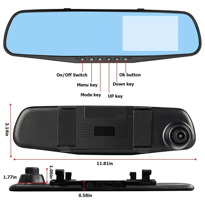 Câmera DVR de carro de lente d - Car Accessories Youtube avaliação e preço