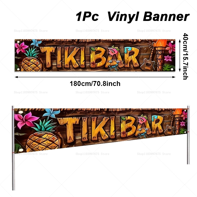 Tiki bar banner tropical havai - Car Accessories Nearby avaliação e preço